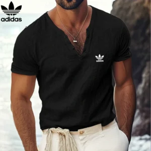 Adidas - V-Neck Linen Shirt